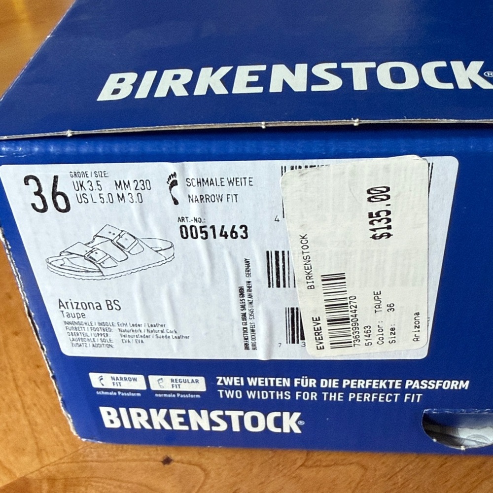 Birkenstock Arizona Suede Sandals in Taupe Beige - Picture 2 of 4